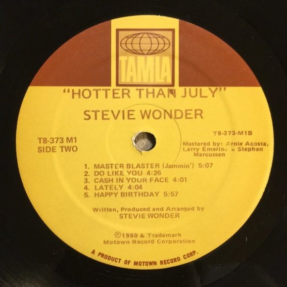 Stevie Wonder - “Hotter Than July” Vinyl LP - Picture 5 of 5